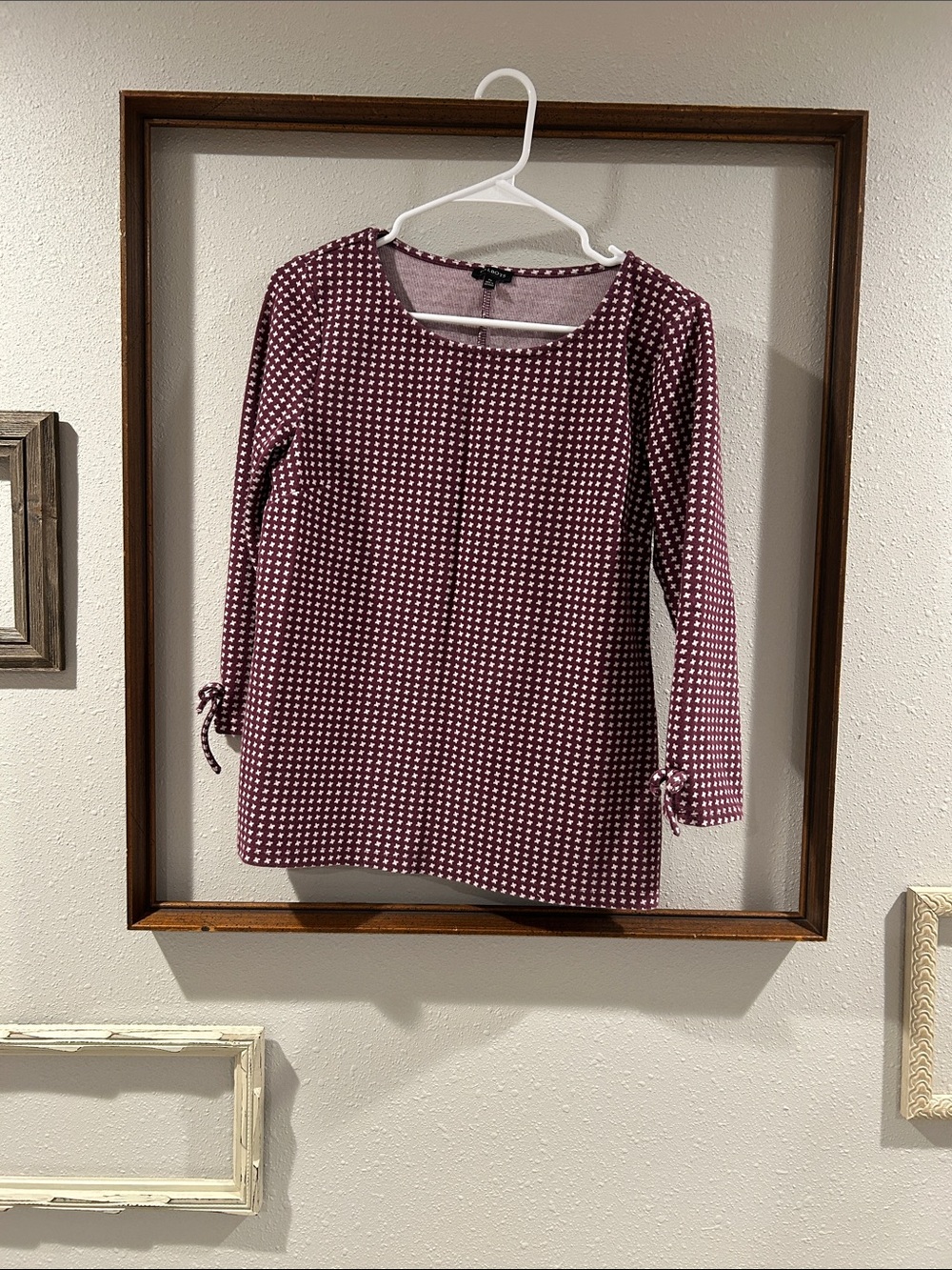 Talbots Geometric Long-Sleeve Top